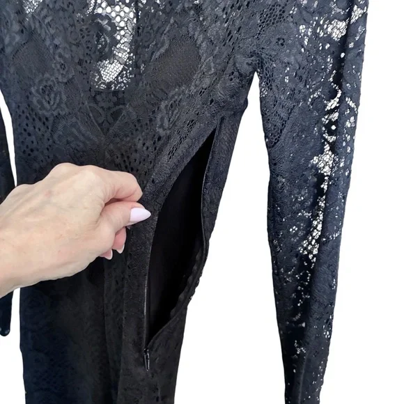 H&M Black Lace Dress - 8 - Picture 8 of 15